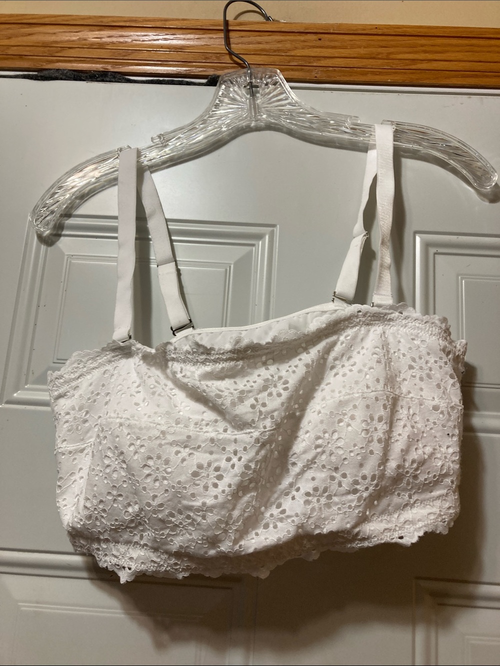 Auden White Eyelet Lace Bralette XL NWTโ